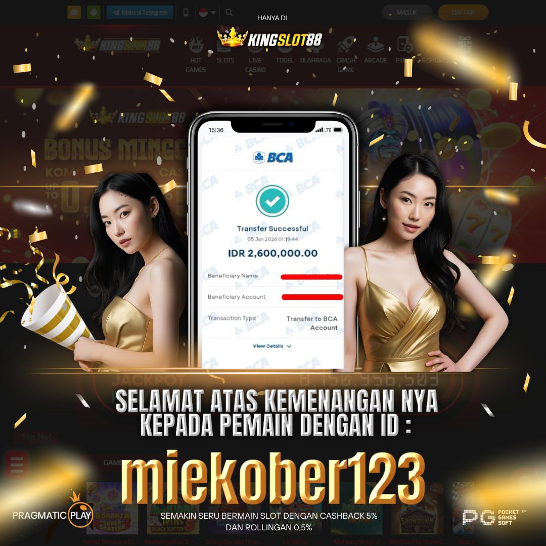 SELAMAT ATAS KEMENANGANNYA UNTUK ID :miekober123